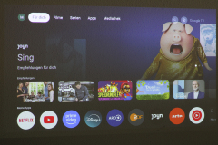 Das Google-TV-Betriebssystem ist übersichtlich gestaltet. Hier ist auch die Netflix-App nativ vorhanden. (Foto: Testsieger.de)